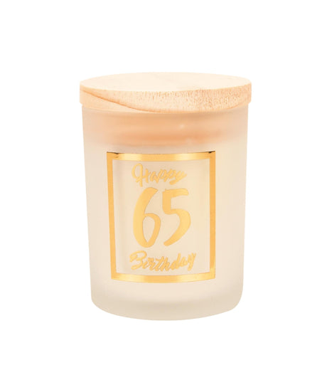Paperdreams vela perfumada pequeña oro blanco - 65 años