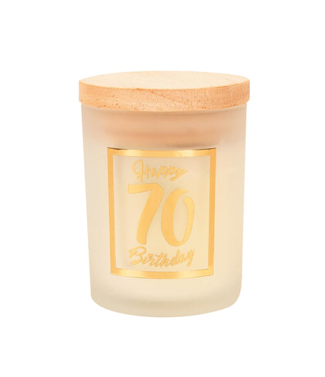 Paperdreams vela perfumada pequeña oro blanco - 70 años