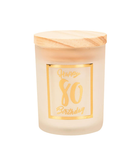 Paperdreams vela perfumada pequeña oro blanco - 80 años