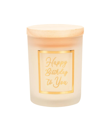 Paperdreams vela perfumada pequeña oro blanco - feliz cumpleaños