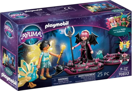 Playmobil aventuras de ayuma hada de cristal y hada murciélago con animales tótem - 70803