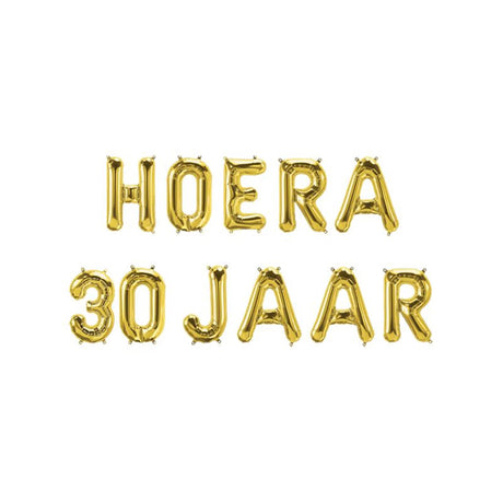 Guirnalda de letras con globos de aluminio de Paperdreams - ¡hurra 30 años!