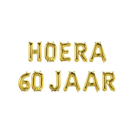 Guirnalda de letras con globos de aluminio de Paperdreams - Hurra 60 años