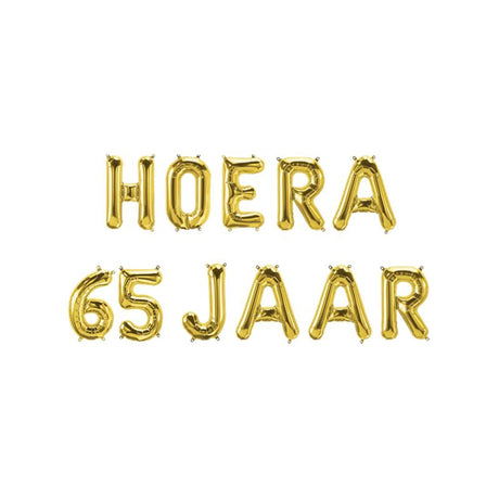 Guirnalda de letras con globos de aluminio de Paperdreams - Hurra 65 años