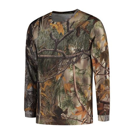 Camiseta de equipo sigiloso Camuflaje de manga larga Tamaño de bosprint de camuflaje l