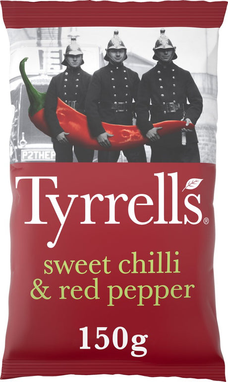 Tyrrells sweet chili pimiento rojo - patatas fritas - 8x150g