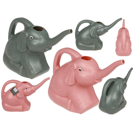 Ootb regadera elefante 2l 29x11x20cm rosa verde
