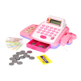 Caja registradora de juguete rosa