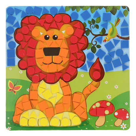 Mosaico de animales del zoológico
