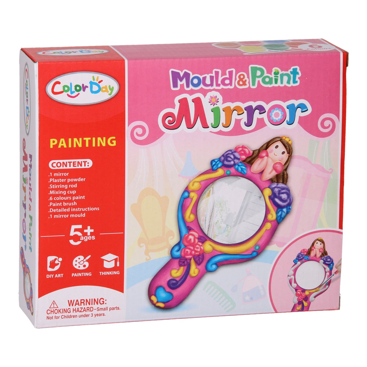 Yeso para moldear - espejo de mano