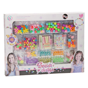 Juego de cuentas de colores, 17 piezas.