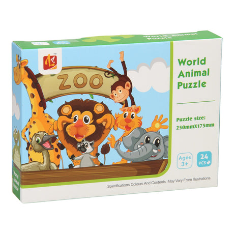 Lobbes puzzle zoo, 24 uds.