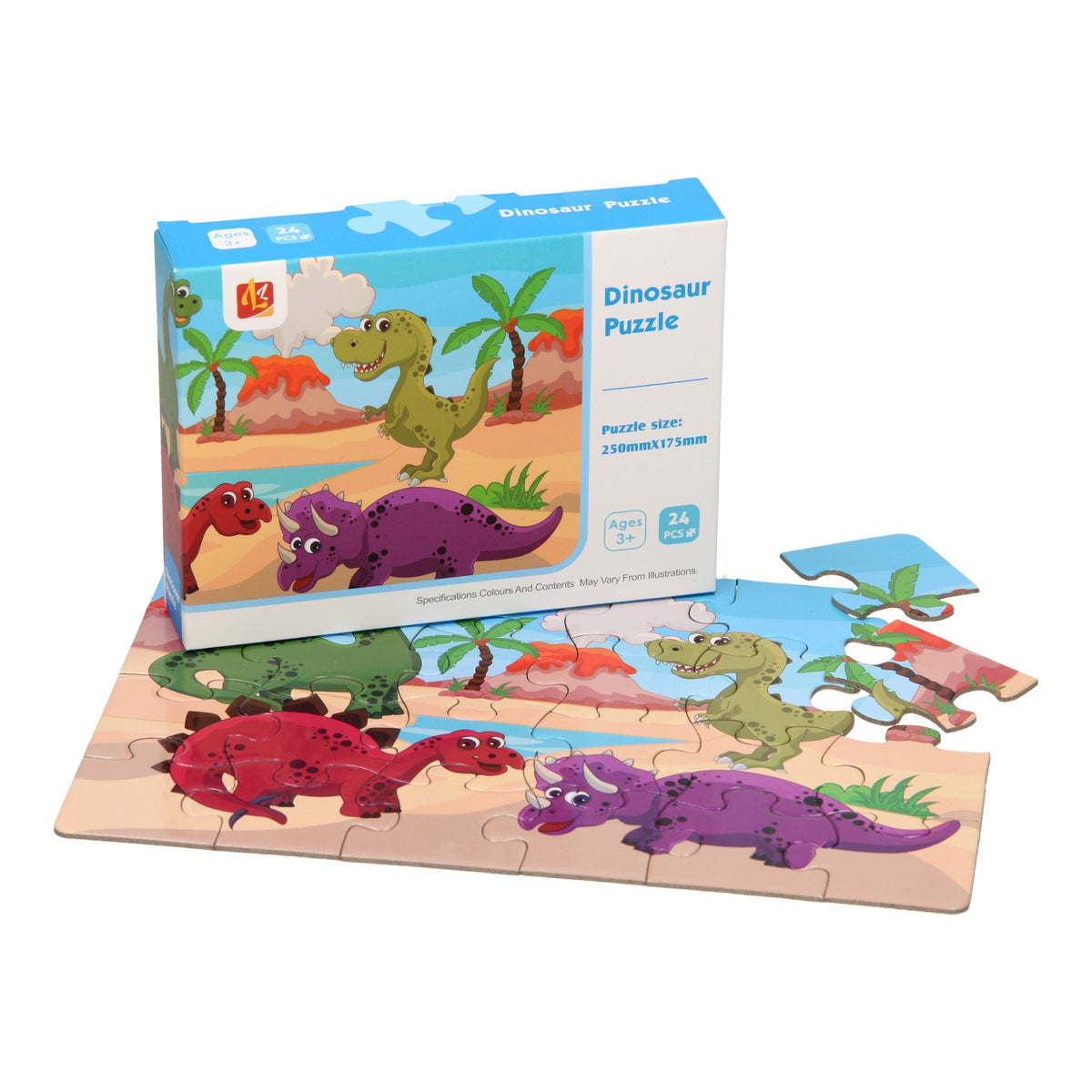 Puzzle dinosaurios, 24 uds.