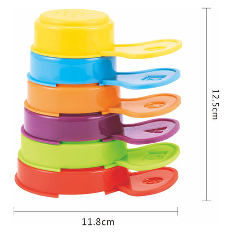 Vasos apilables con asa, 6 uds.