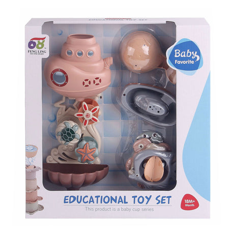 Juego de baño con cascada pastel