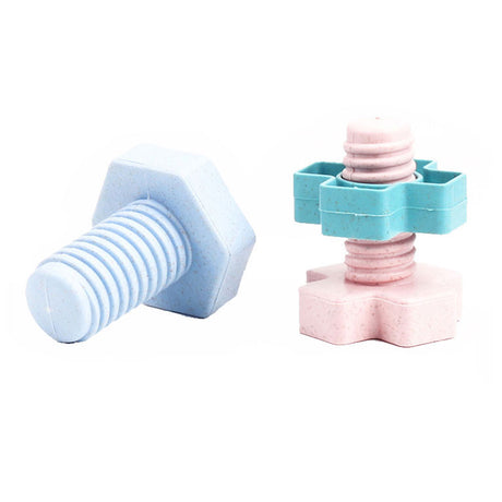 Tornillos de construcción pastel en caja de almacenamiento, 24 uds.