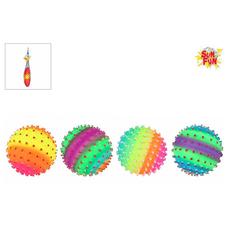 Sun fun bola espinillas arcoiris 220gr 21cm 4 surtidos