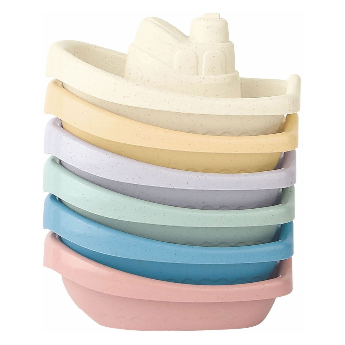 Barcos de baño en colores pastel, 6 uds.