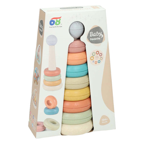 Lobbes juguetes, por ejemplo, torre apilable para bebés en colores pastel