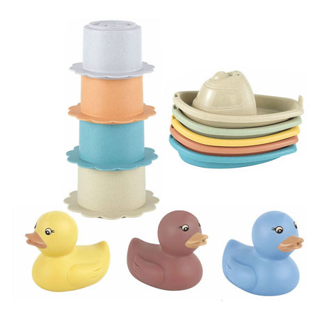 Set de juguetes de baño en colores pastel, 12 piezas.