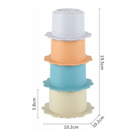 Set de juguetes de baño en colores pastel, 12 piezas.