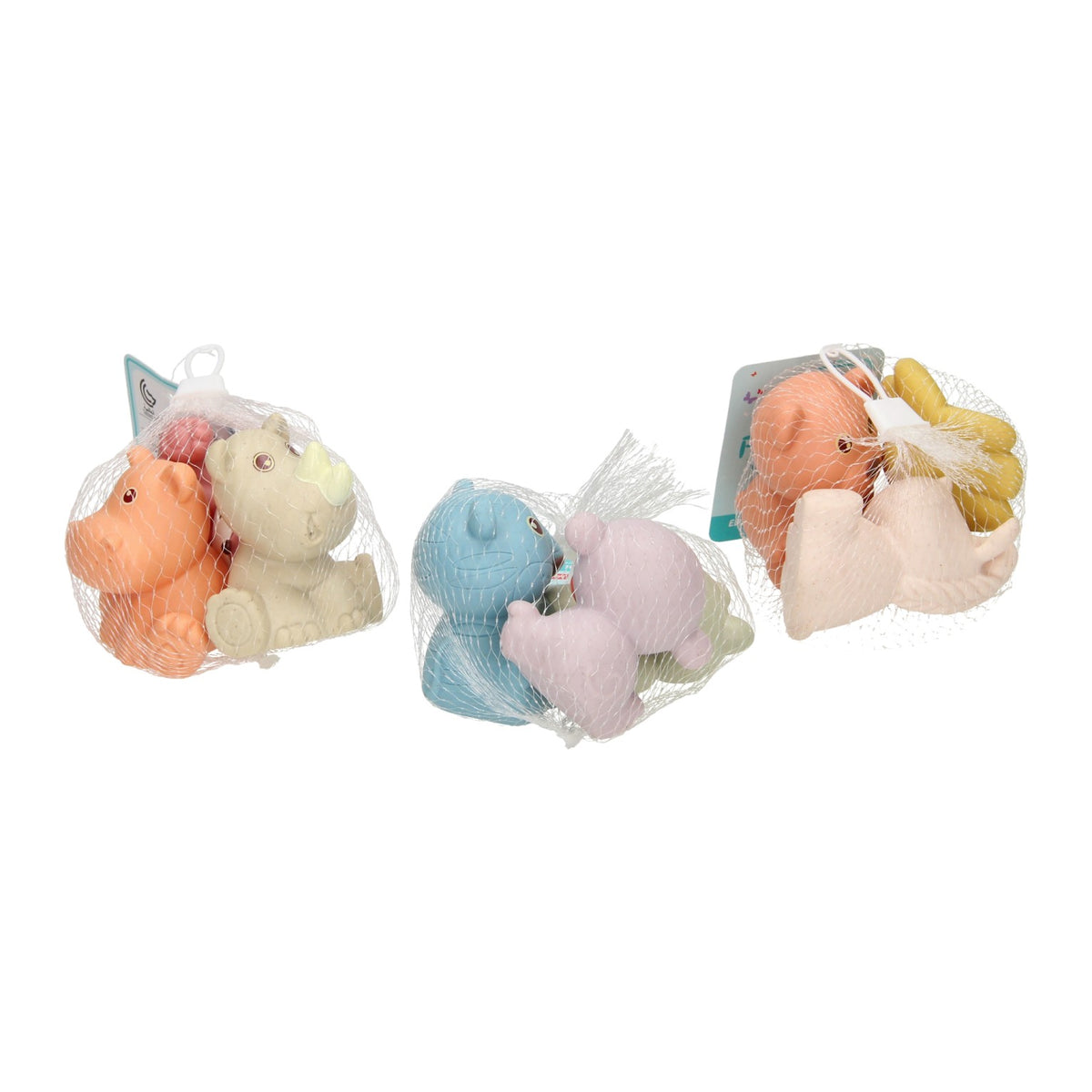 Animales de baño en red, 3 uds.
