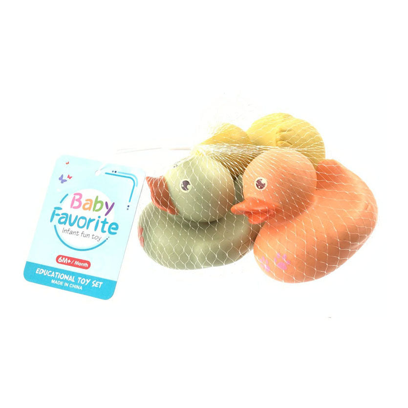 Patitos de goma en colores pastel, 3 uds.