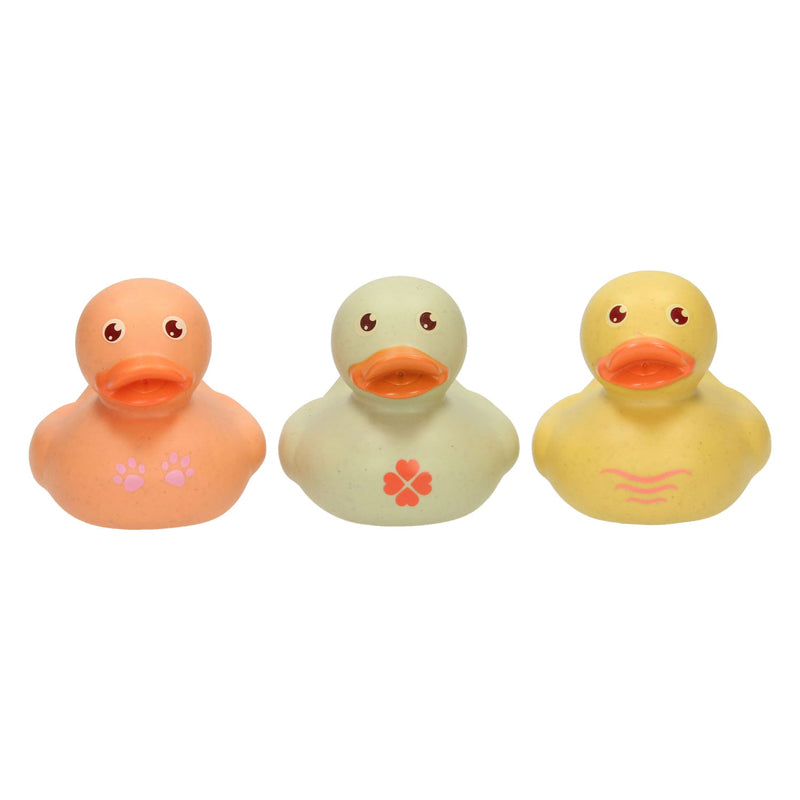 Patitos de goma en colores pastel, 3 uds.