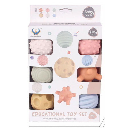 Pastel de habilidades motoras y bolas sensoriales, 6 piezas