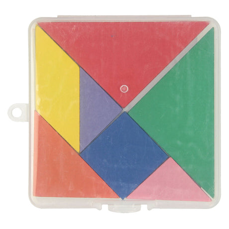 Rompecabezas de tangram de madera, 7 piezas.