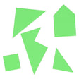 Rompecabezas de tangram de espuma, 4 piezas.