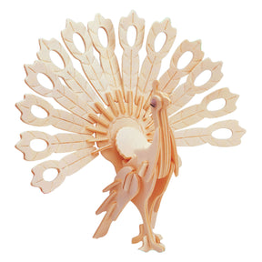 Kit de construcción de madera pavo real