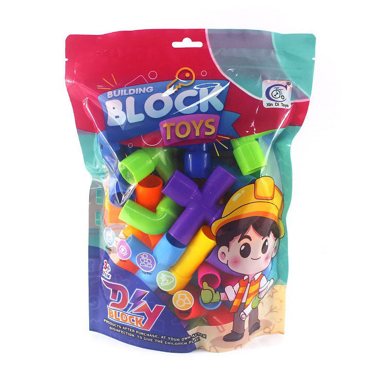 Juguetes de lóbulos, por ejemplo tubos de construcción.