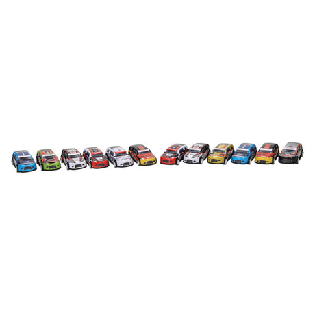 Juego de coches de metal, 12 piezas.