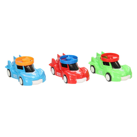 Coche con hélice de disparo.