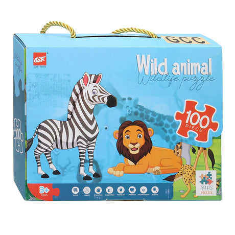 Puzzle de suelo animales salvajes, 100 uds.