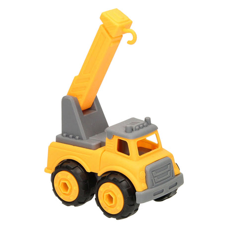 Carro de construcción con ruedas atornillables - amarillo