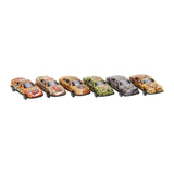 Juego de coches con estampado animal, 6 piezas.