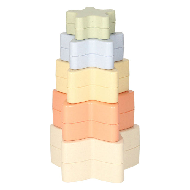 Cajas apilables en forma de torre con forma de estrella para niños pequeños, color pastel, 5 uds.