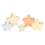 Cajas apilables en forma de torre con forma de estrella para niños pequeños, color pastel, 5 uds.