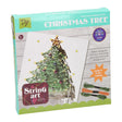 Árbol de Navidad artístico con cuerdas y luces LED.