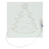 Árbol de Navidad artístico con cuerdas y luces LED.