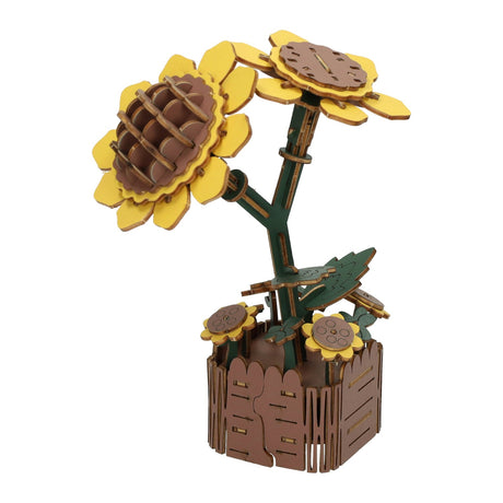 Juguetes Lobbes, por ejemplo, kit de construcción de madera Lobbes, girasoles 3D - juguetes creativos 121 piezas.