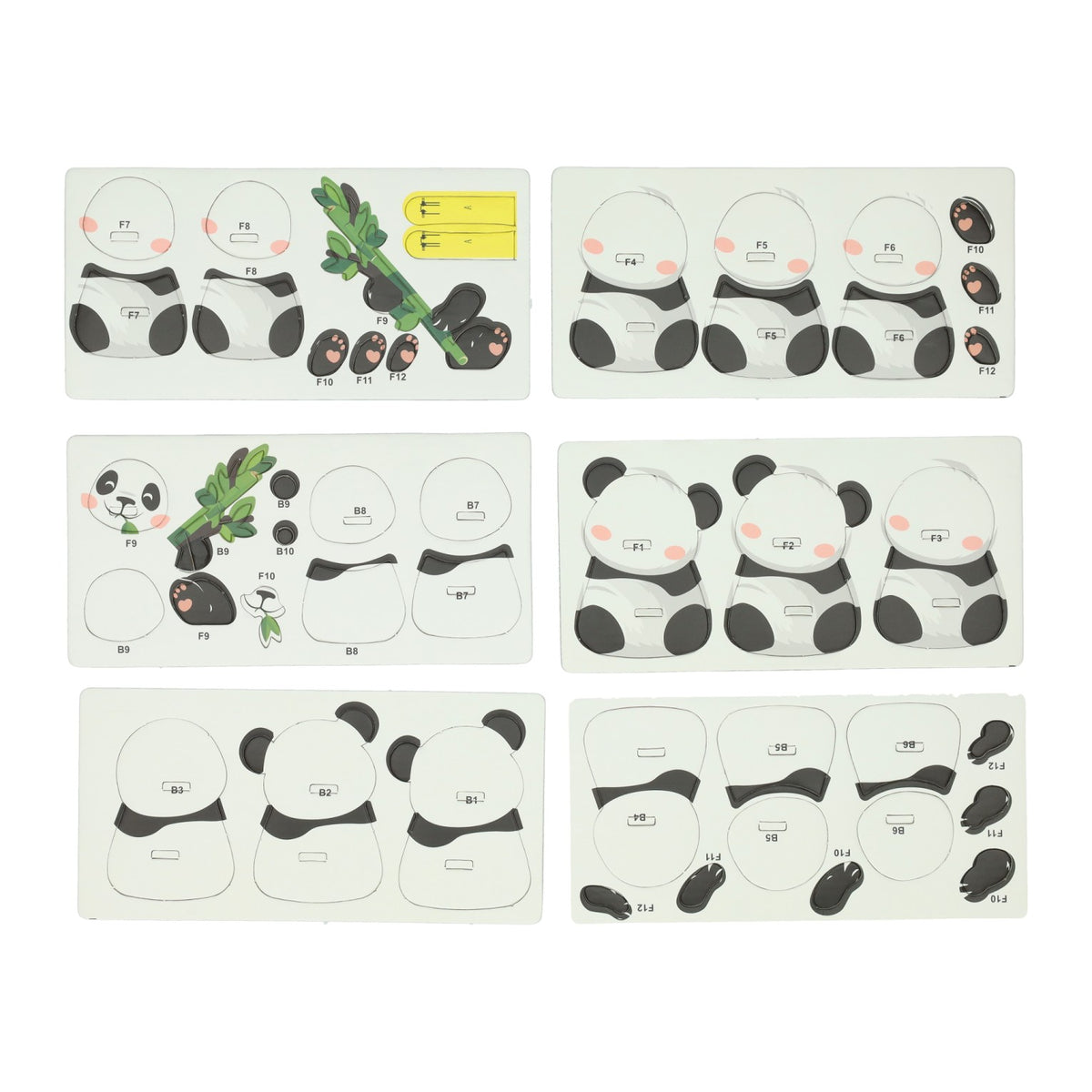 Rompecabezas modelo 3D DIY - panda