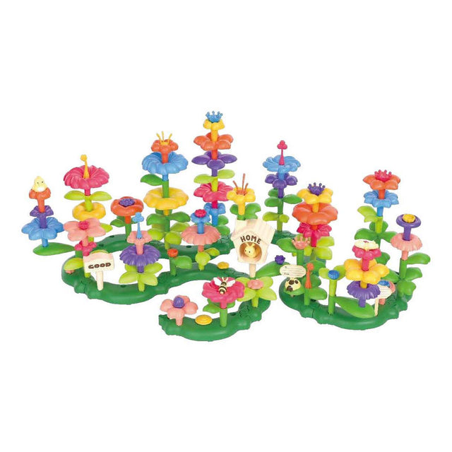 Juego de construcción de flores - 123 piezas.