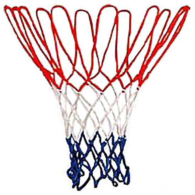 Red de baloncesto Engelhart rojo blanco azul, red suelta, sin anillo