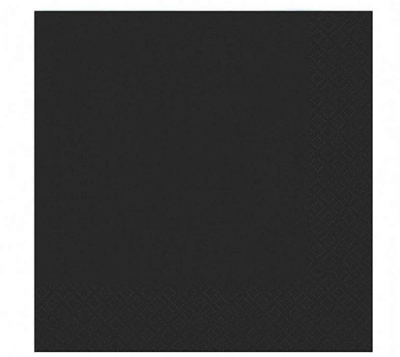 Servilletas Duni negro 33x33cm tejido 3 capas FSC paquete de 20 servilletas