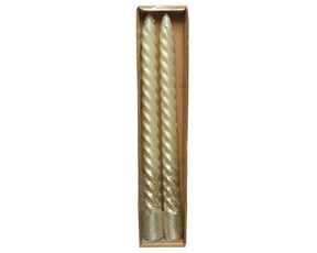 Decoris vela de cena remolino crema purpurina 2uds