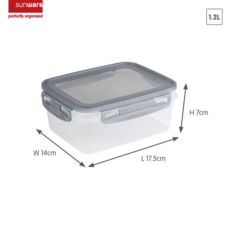 Juego de congelador Sunware Club Cuisine con clips, juego de 3 unidades, 1,2 l, gris transparente
