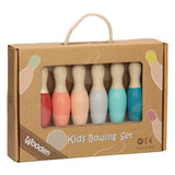 Juego de bolos de madera para niños - pastel